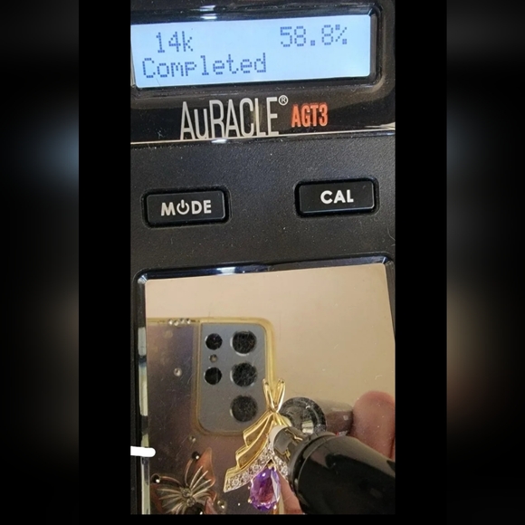 Pendant Amethyst Diamond 14k Yellow Gold  Charm 4.7 grams - Picture 14 of 16